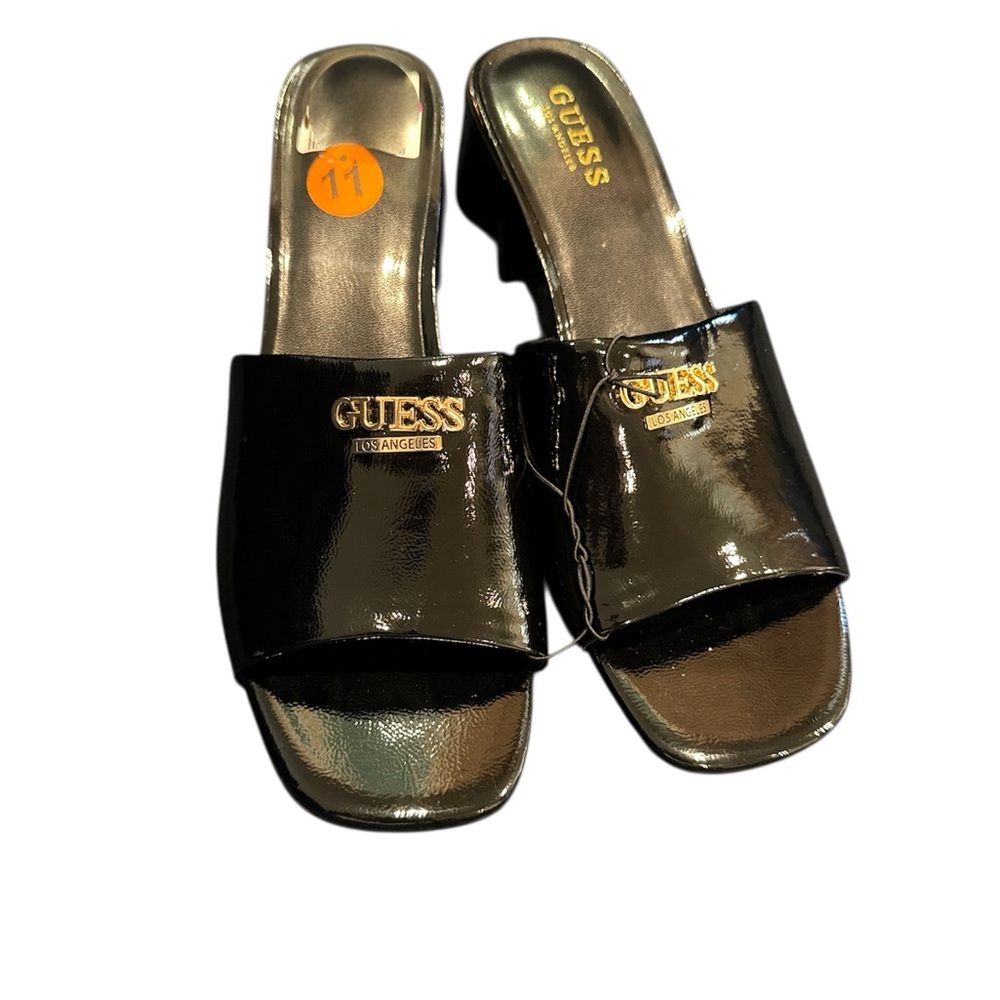 Guess Shiny Black‎ Women's Mules